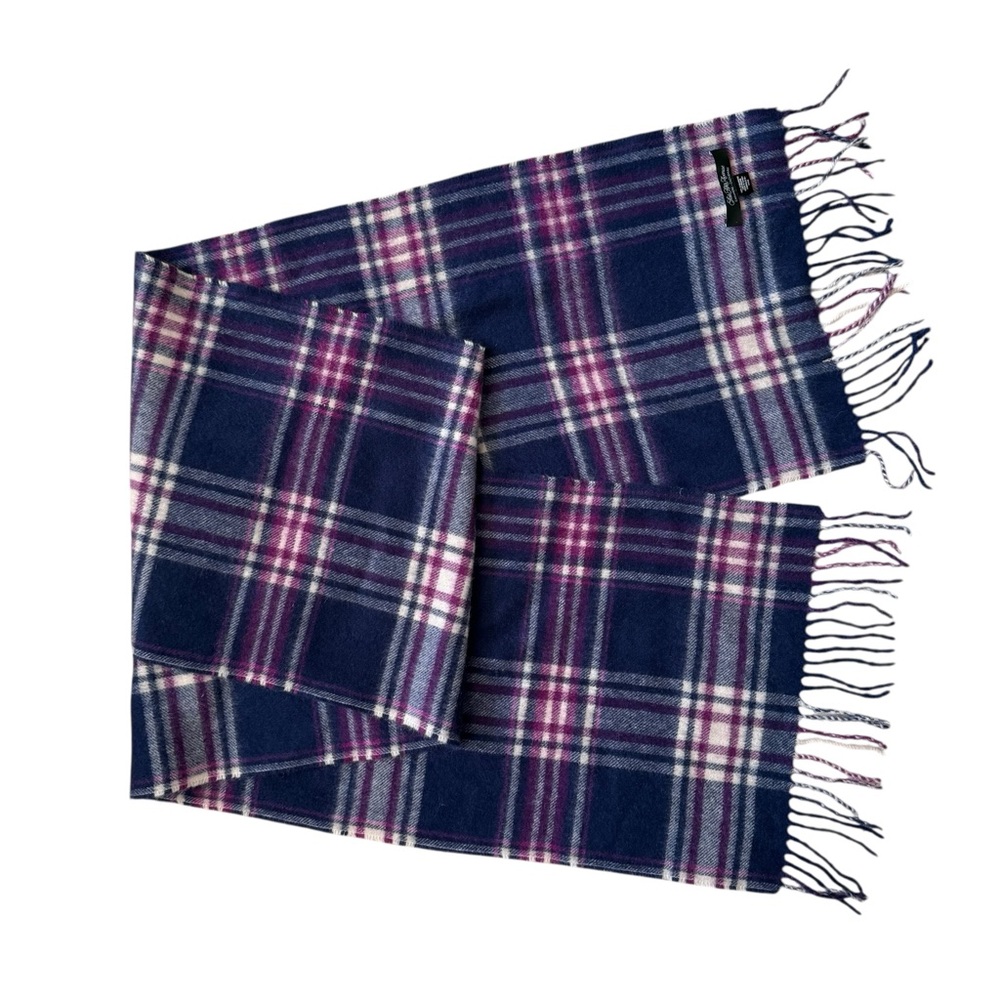 Saks Fifth Avenue 100% Cashmere Plaid Scarf